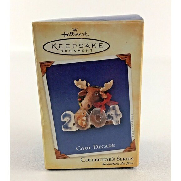 Hallmark Other - Hallmark Keepsake Christmas Tree Ornament Cool Decade #5 Moose New Vintage 2004